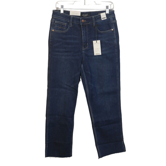 Judy Blue NWT High Rise Straight Cropped Jean Size 28 Dark Blue - Picture 3 of 10